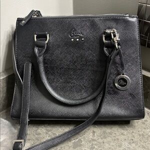 Celine Dion Black Leather Purse